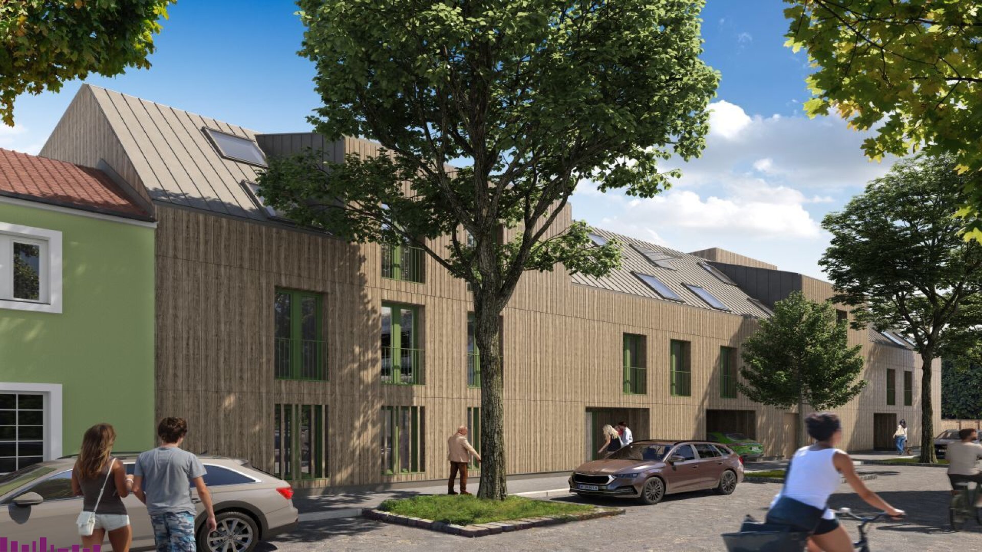 Straßenansicht der Anlage